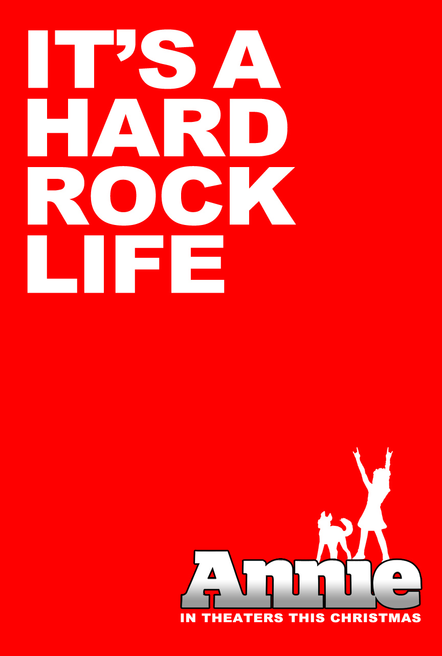Doug Amey Graphic Design, Annie, It's A Hard Rock Life