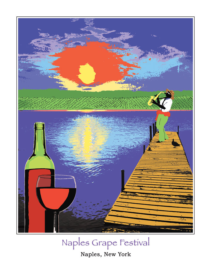 Doug Amey Graphic Design, Naples Grape Festival Poster