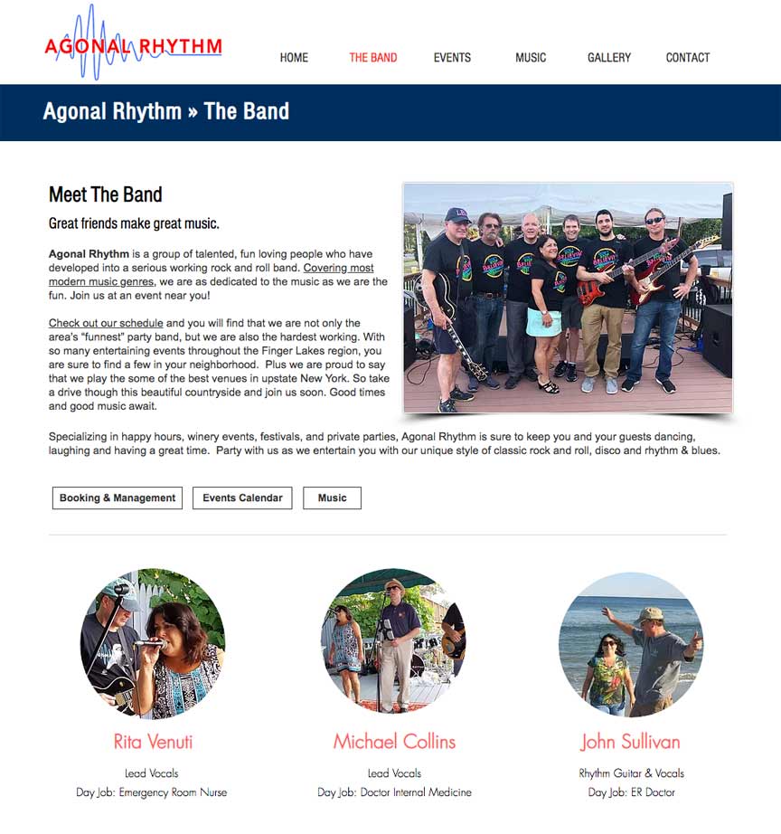 Doug Amey website Design Agonal Rhythm Band