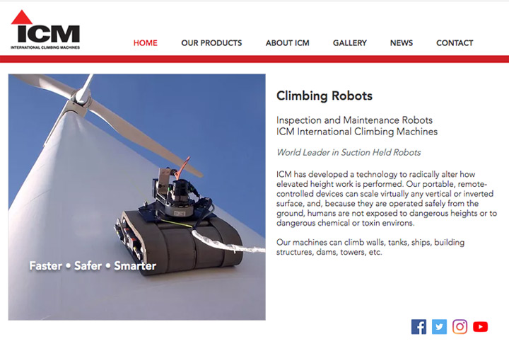 Doug Amey Climbing Robots, Website Design