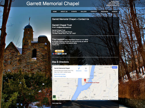 Doug Amey website Design, Garrett Memorial Chapel