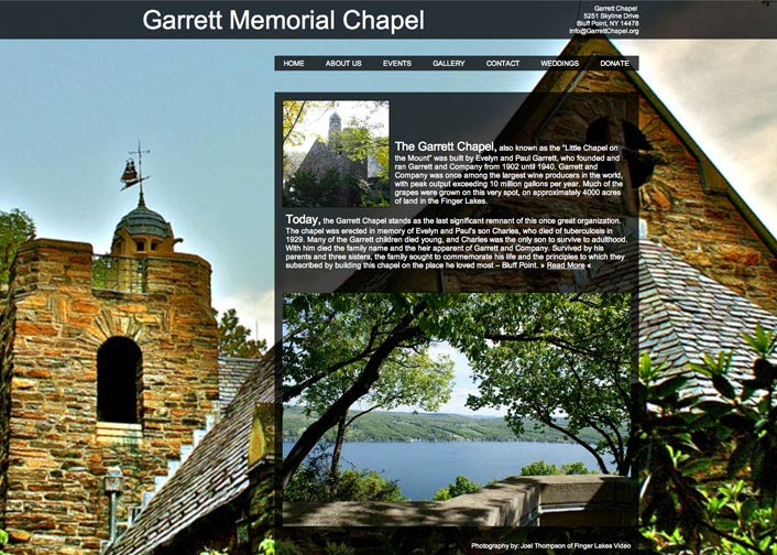 Garrett Memorial Chapel Website Design