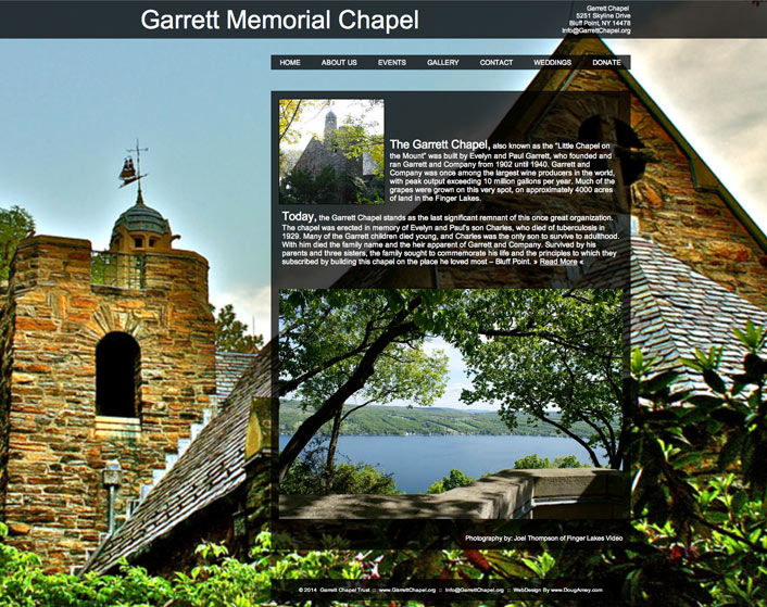 Doug Amey website Design, Garrett Memorial Chapel