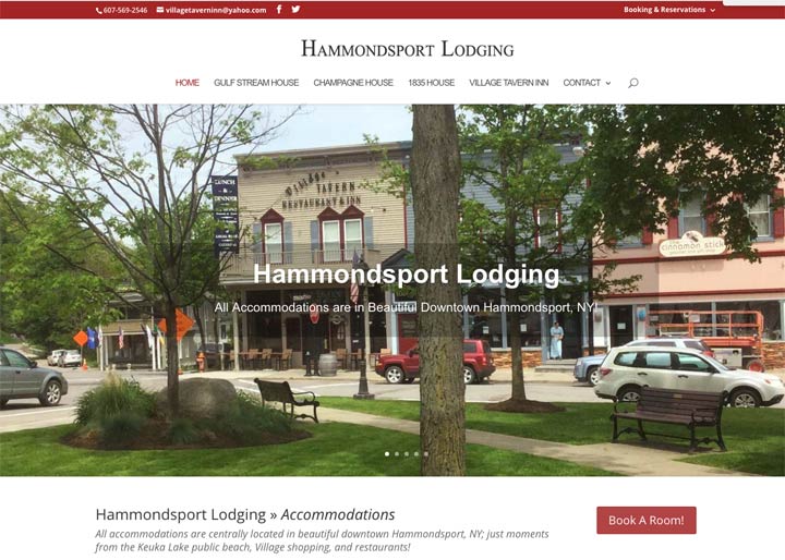 Hammandsport Lodging, Website Design