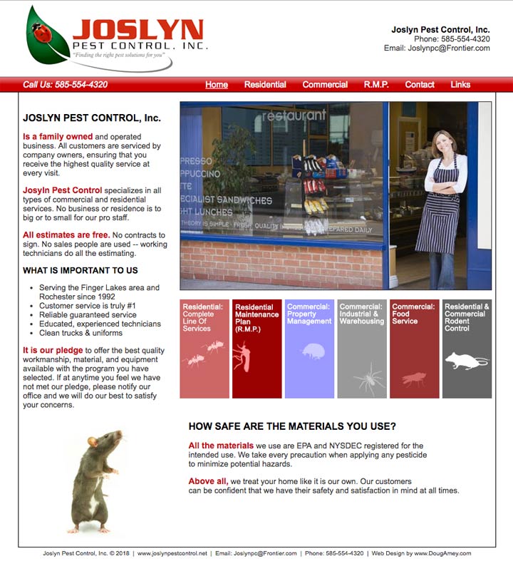 Doug Amey Website Design, Wildlife Control of the Finger Lakes