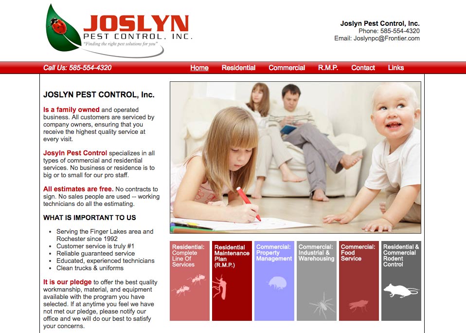 Joslyn Pest Control Web Design