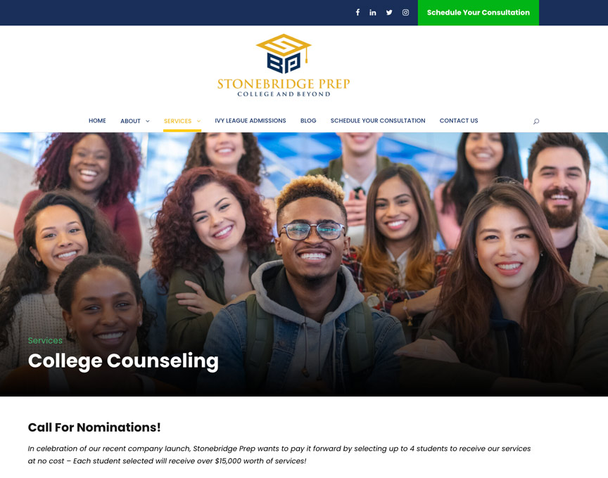 Doug Amey Stonebridge Prep Website Design