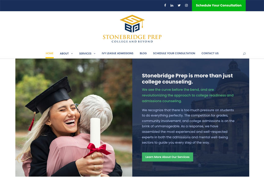 Doug Amey Website Design for Stonebridge Prep